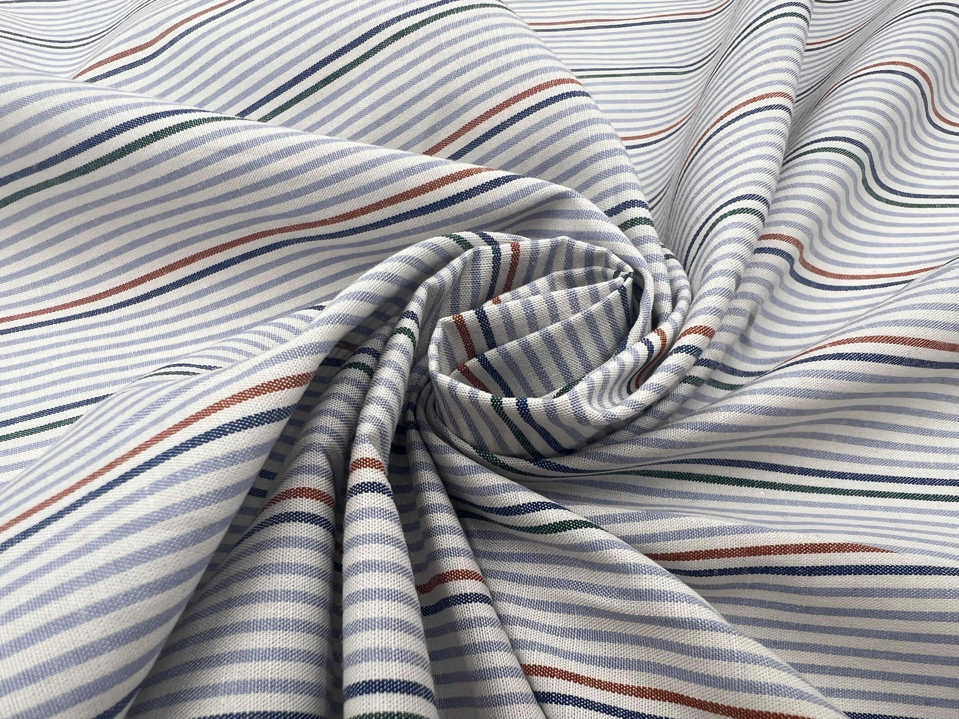 TISSU CHEMISES RAYURES MULTICOLORES MSO