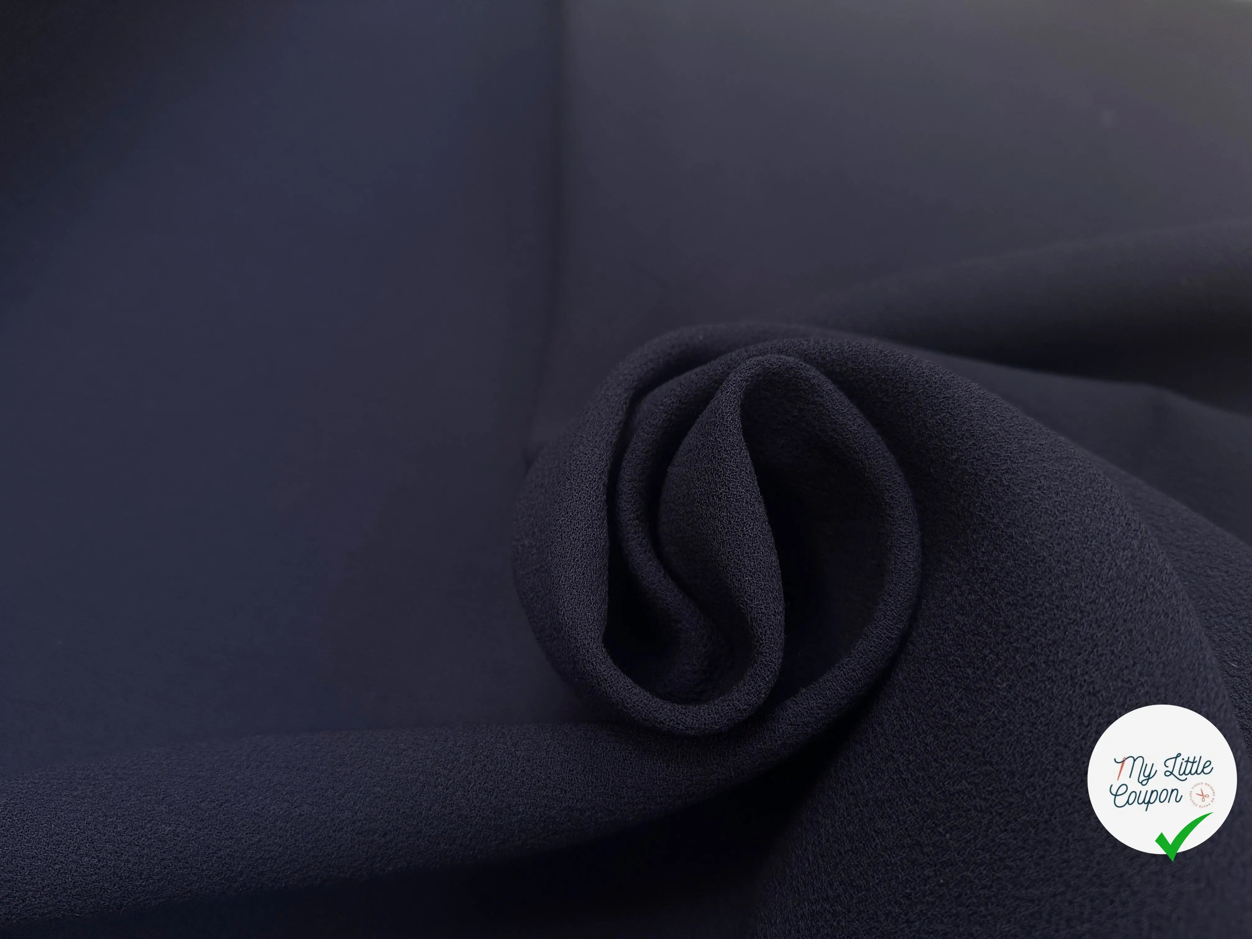 TISSU CONTRECOLLÉ LAINE VIERGE NAVY MLC INTERN