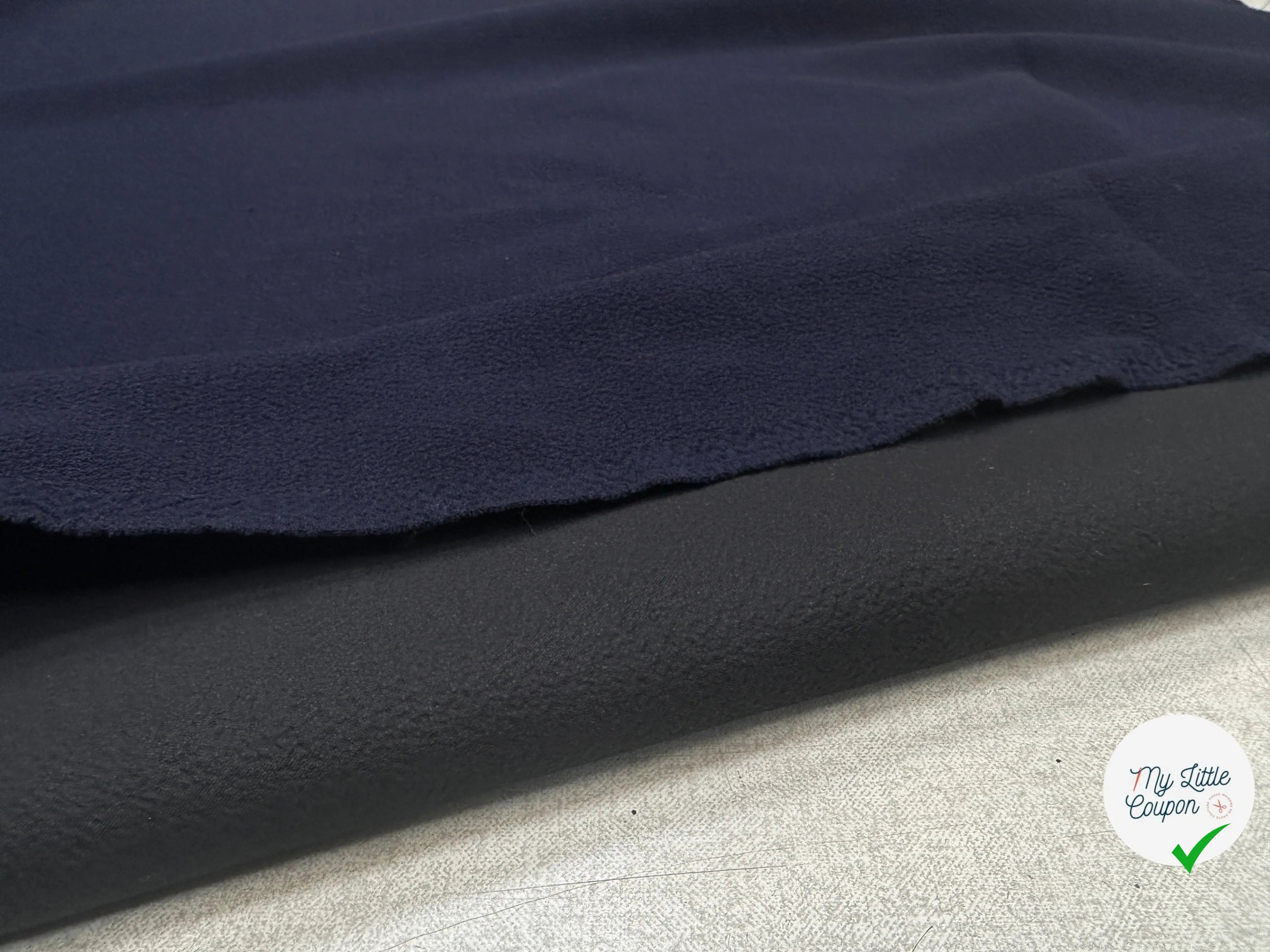 TISSU CONTRECOLLÉ LAINE VIERGE NAVY MLC INTERN
