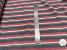 TISSU COTON ASPECT OXFORD 70% COTON RAYURES ROUGE - My Little Coupon