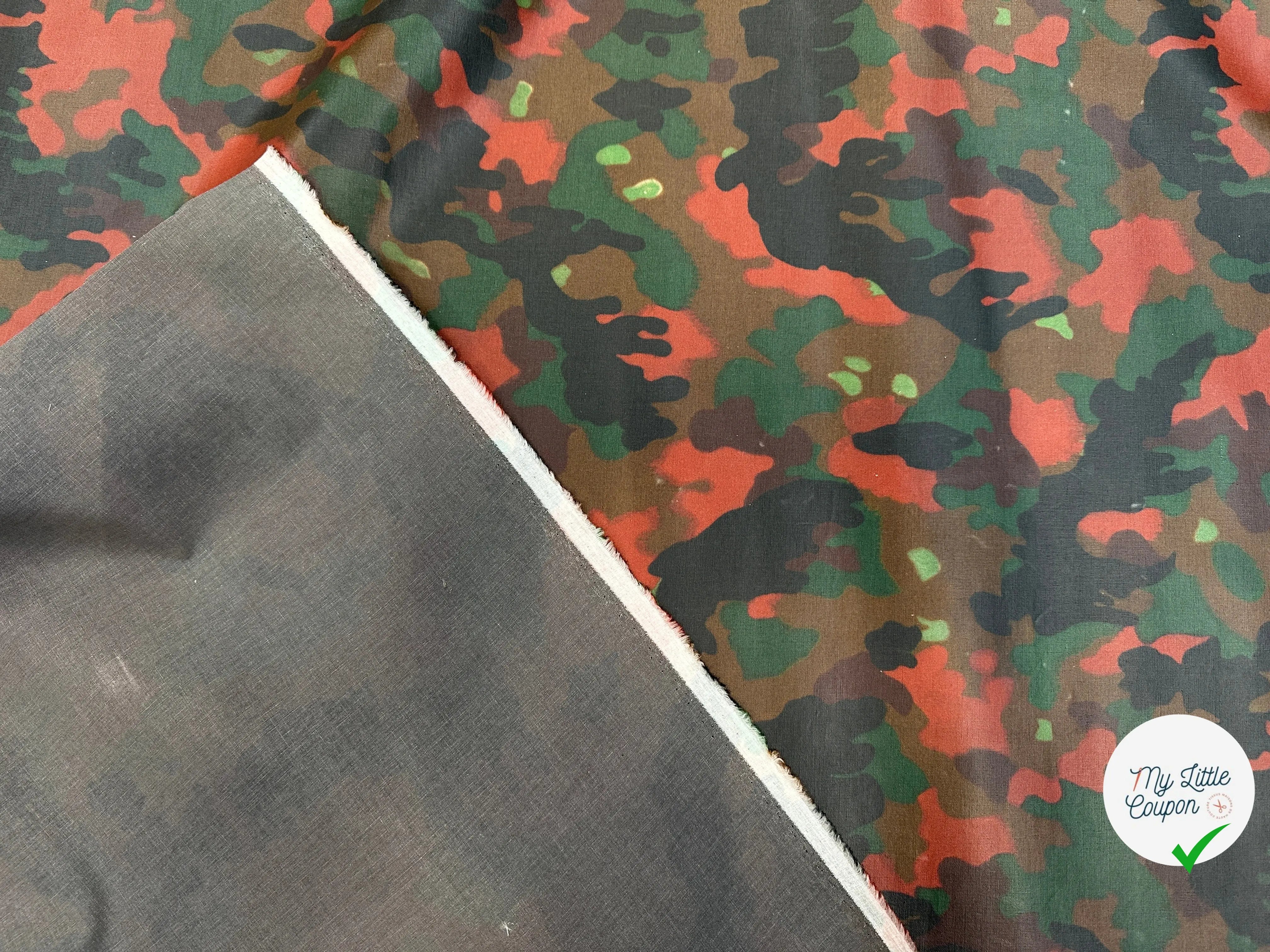 TISSU COTON CAMOUFLAGE CONTRECOLLÉ MSO
