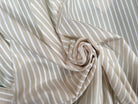 TISSU COTON CREME À RAYURES DUVETEUSES - My Little Coupon