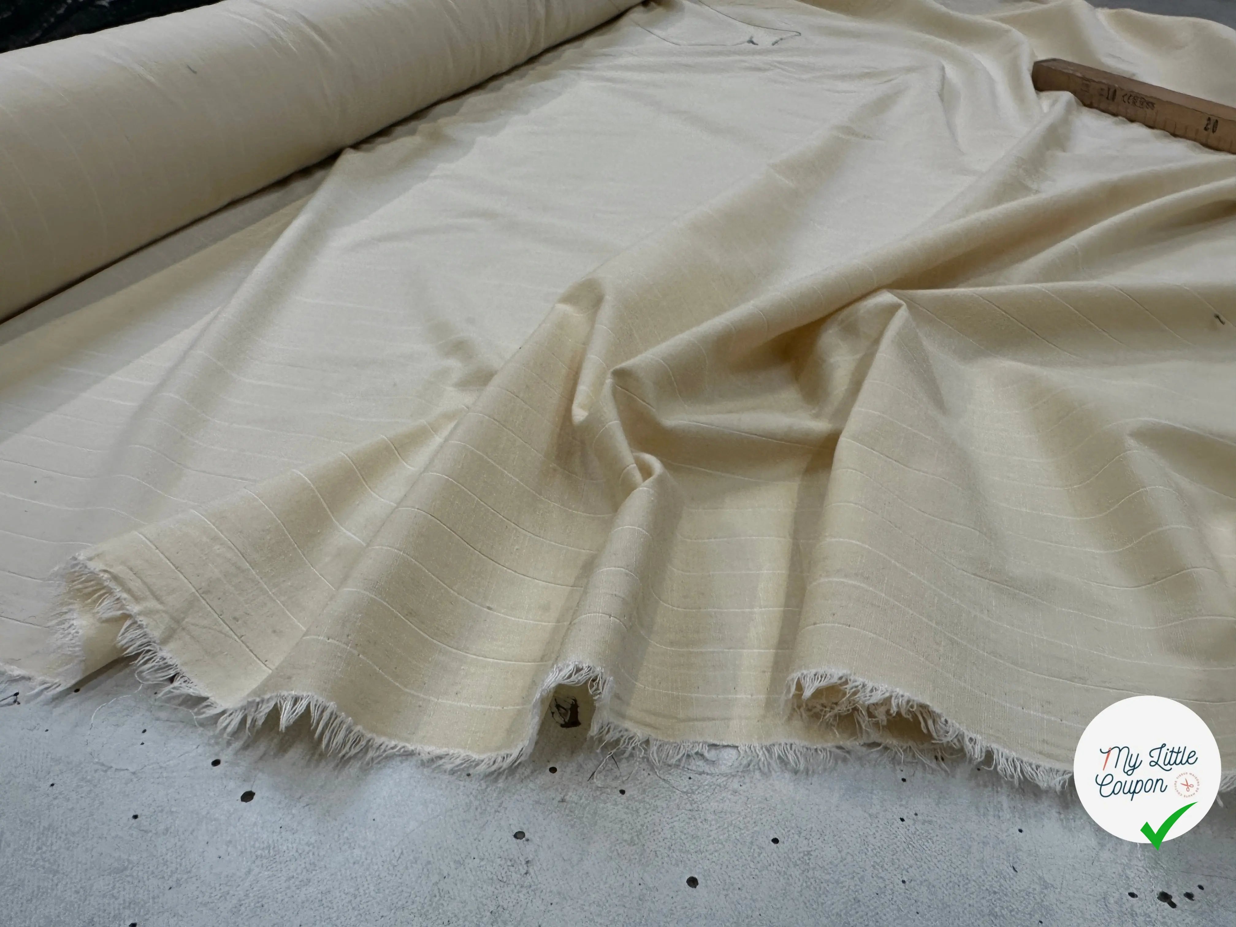 TISSU COTON FIN CRÈME SHANTUNG MSO