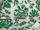TISSU COTON FLEURS VERT FOND ECRU - My Little Coupon - tissu - coudre