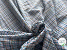 TISSU COTON LEGEREMENT GAUFFRÉ PETITS CARREAUX - My Little Coupon