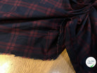 TISSU COTON LYOCELL CHEMISE BLEU À CARREAUX ROUGE STYLE BÛCHERON - My Little Coupon