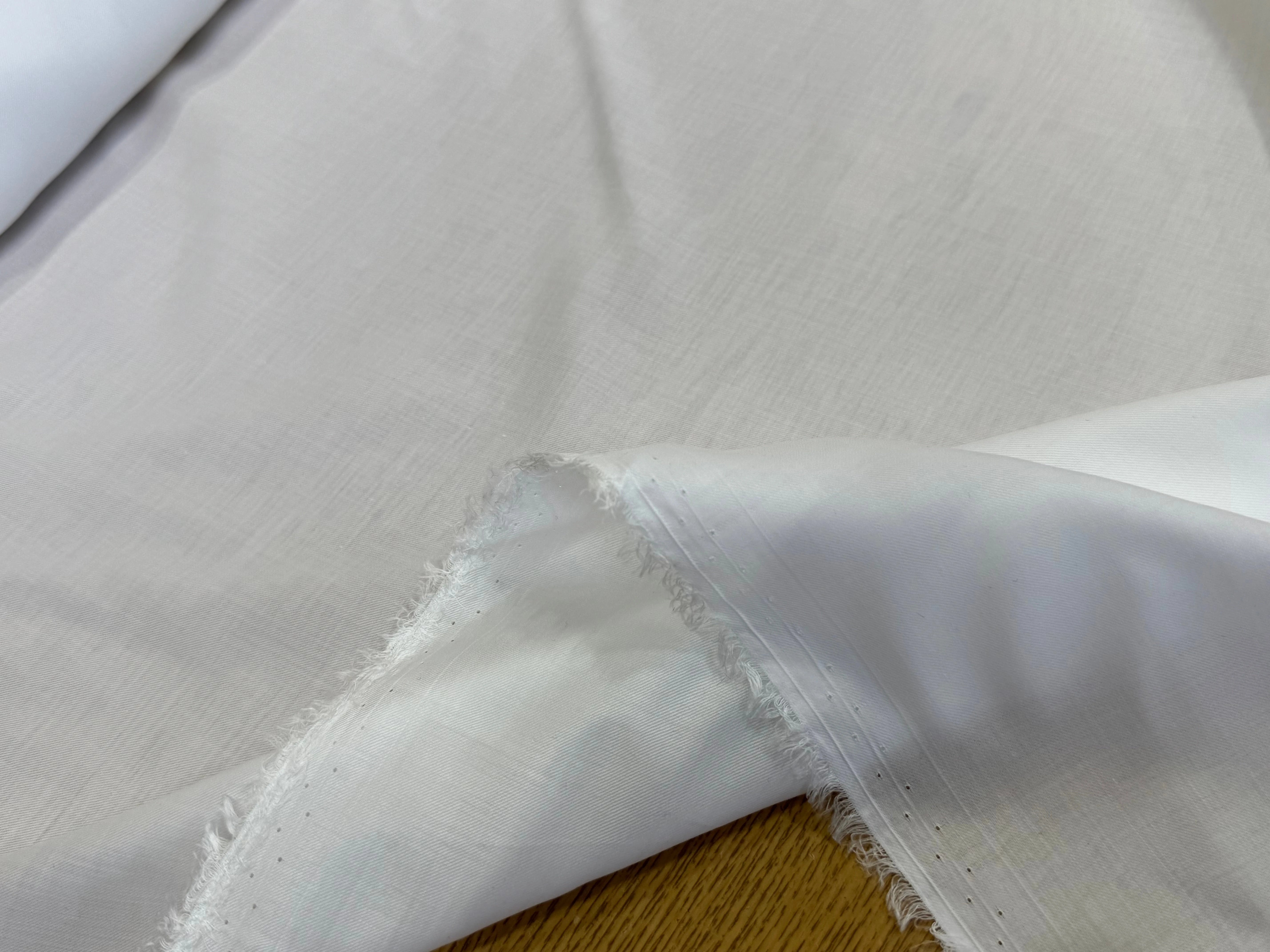 TISSU COTON LYOCELL FLUIDE ET DOUX BLANC - My Little Coupon