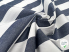 TISSU COTON RAYONS BAYADÈRES CHAMBRAY - My Little Coupon - tissu - coudre