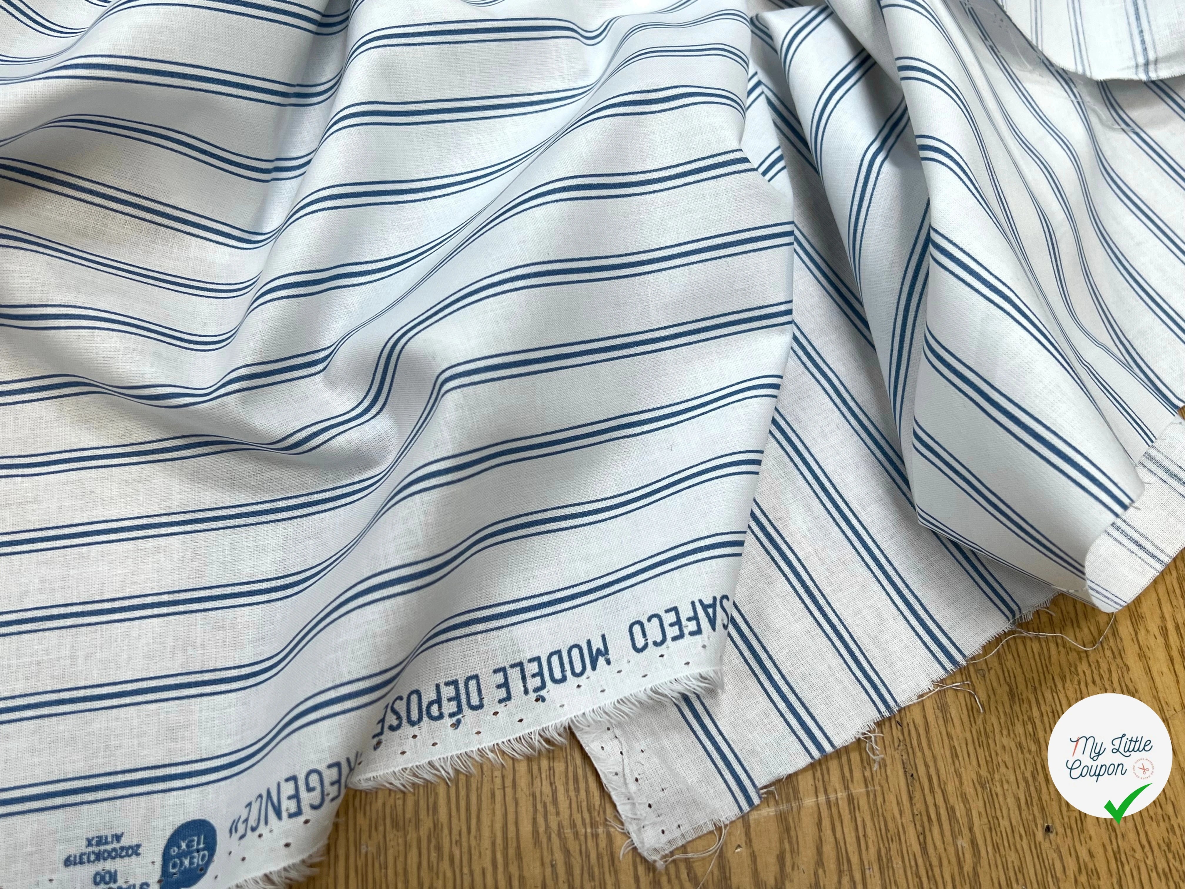 TISSU COTON REGENCE BLEU 150 - My Little Coupon