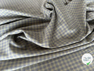 TISSU COTON SERGÉ CARREAUX 5MM PISTACHIO MAUVE - My Little Coupon