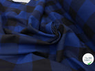 TISSU COTON SERGÉ TISSÉ TEINT CARREAUX JAPAN BLEU - My Little Coupon - tissu - coudre