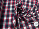 TISSU COTON TRAPPEUR À CARREAUX BLEU BLANC ET ROUGE - My Little Coupon