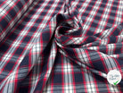 TISSU COTON TRAPPEUR À CARREAUX BLEU BLANC ET ROUGE - My Little Coupon