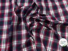 TISSU COTON TRAPPEUR À CARREAUX BLEU BLANC ET ROUGE - My Little Coupon