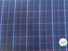 TISSU COTON TRAPPEUR A GRANDS CARREAUX BICOLORE BLEU NAVY ET ROUGE - My Little Coupon