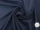 TISSU COTON TRAPPEUR BLEU NAVY MOTIFS PETITS CARREAUX BLEU CLAIR - My Little Coupon