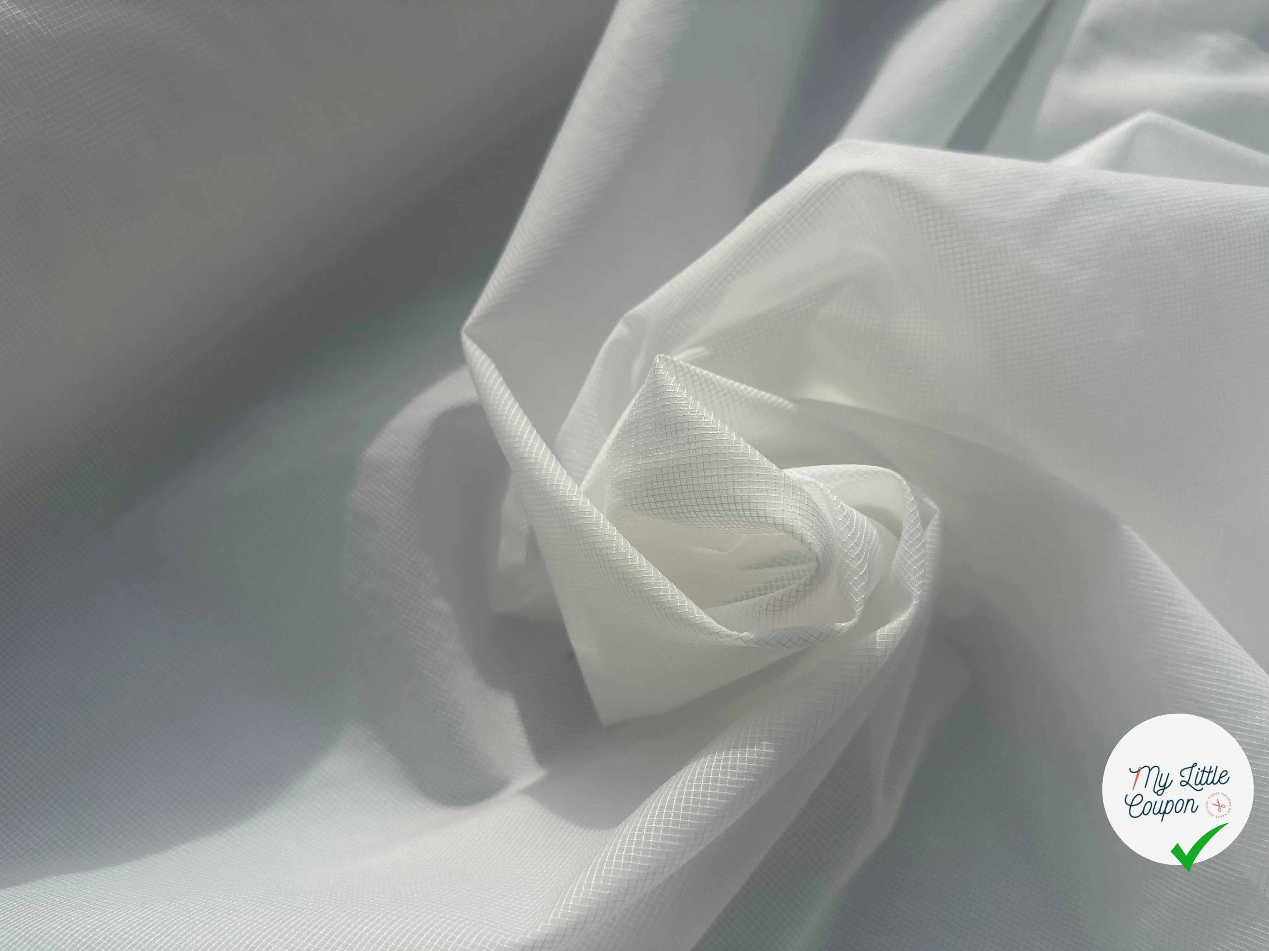 TISSU COUPE VENT ORGANZA MODERNE BLANC NEIGE MSO