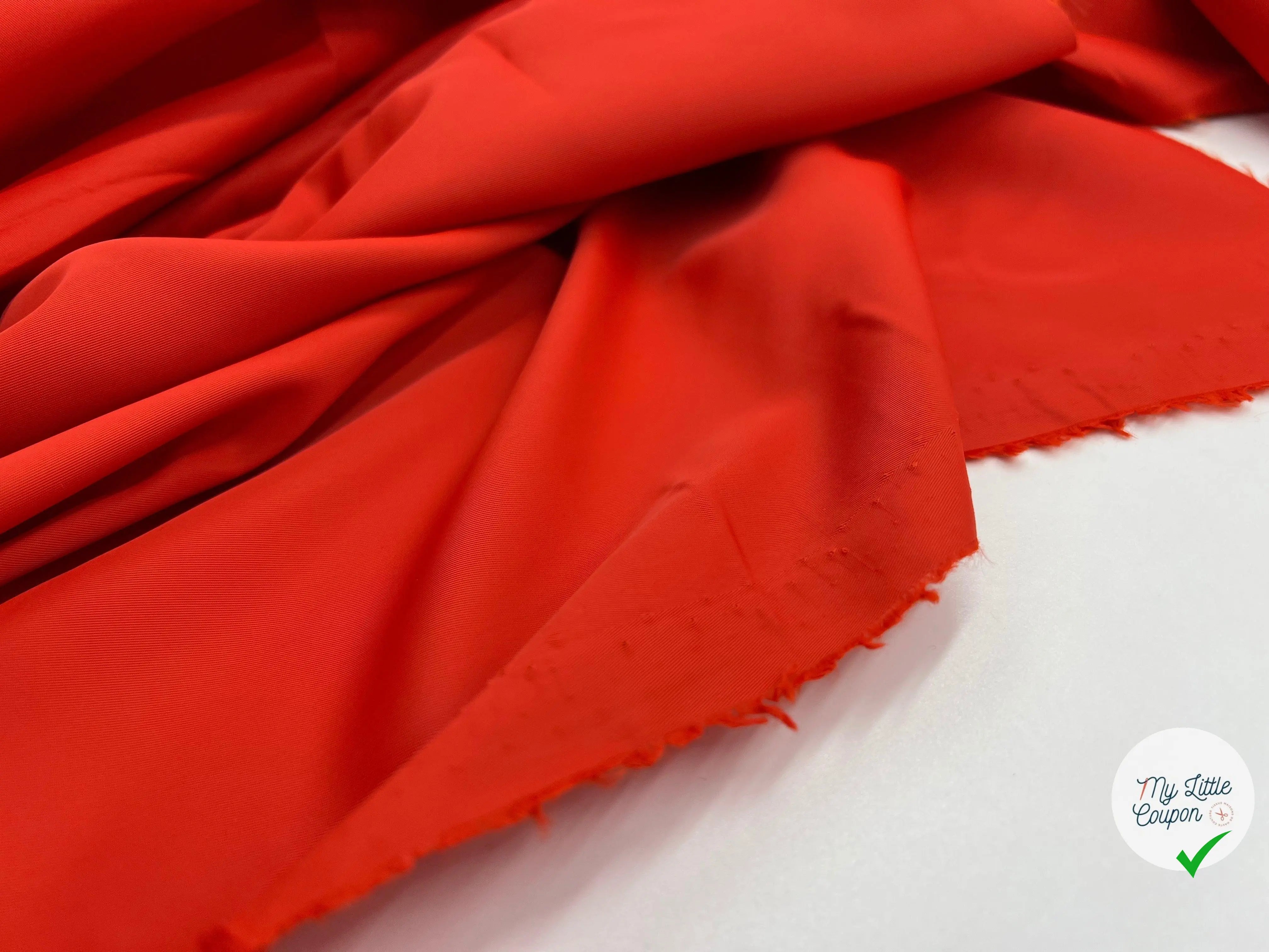 TISSU COUPE VENT ROUGE VERMILLON - My Little Coupon - tissu - coudre