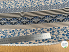 TISSU CRÊPE DE VISCOSE ÉCRU IMPRIMÉ POIS ET RAYURES BLEU TANGO QUEDUBLEU - My Little Coupon