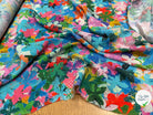 TISSU CRÊPE DE VISCOSE IMPRIMÉ FLORAL MULTICOLORE FANTASY POP - My Little Coupon