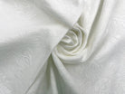 TISSU DAMASSÉ BLANC FLORILÈGE MSO