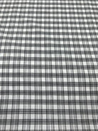 TISSU DE COTON CARREAUX NOIR ET BLANC MSO