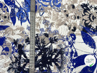 TISSU DE LIN IMPRIMÉ AQUARELLE TONS DE BLEU - My Little Coupon - tissu - coudre