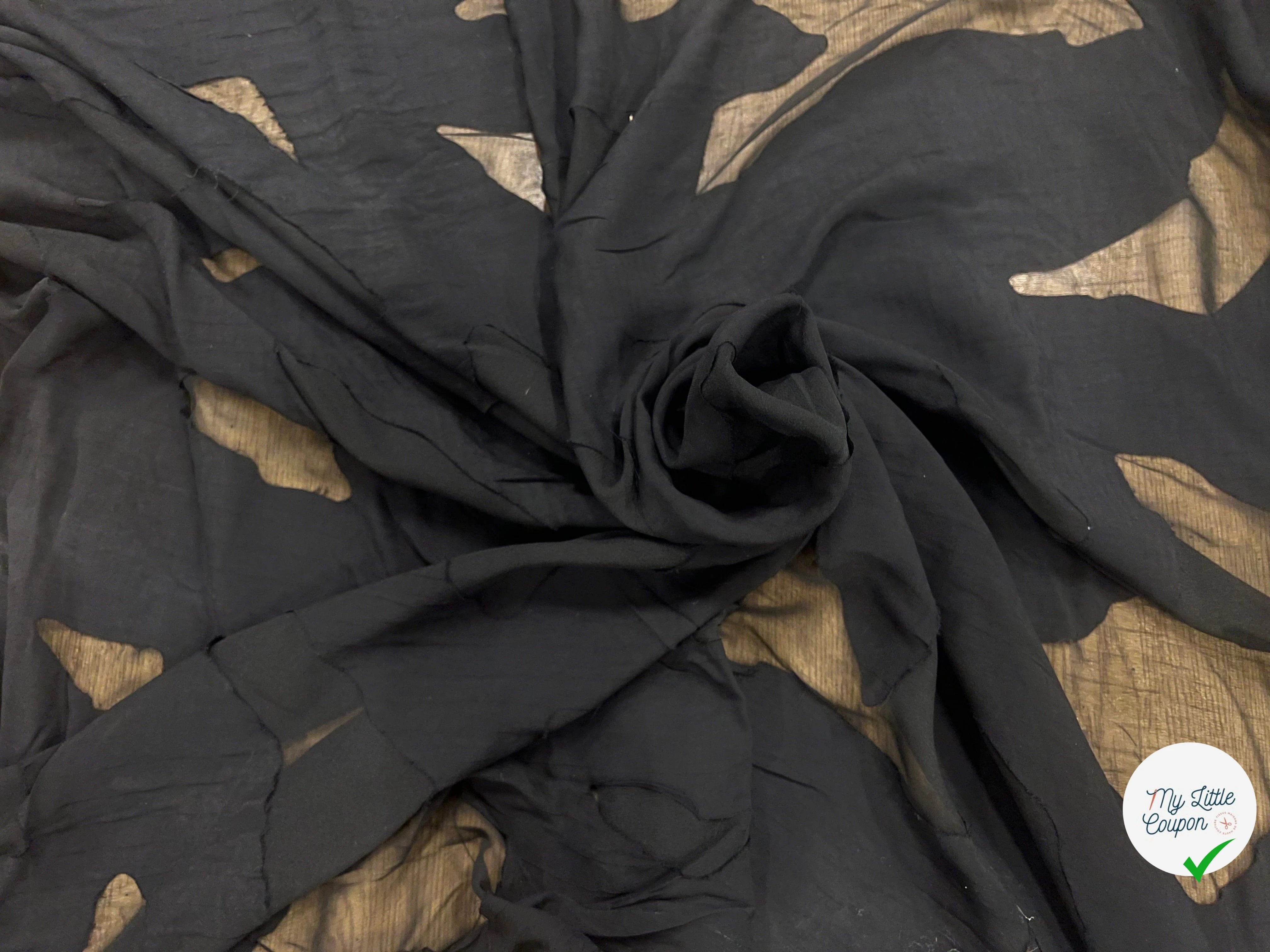 TISSU DÉVORÉ VISCOSE TACHES ANIMALES - My Little Coupon