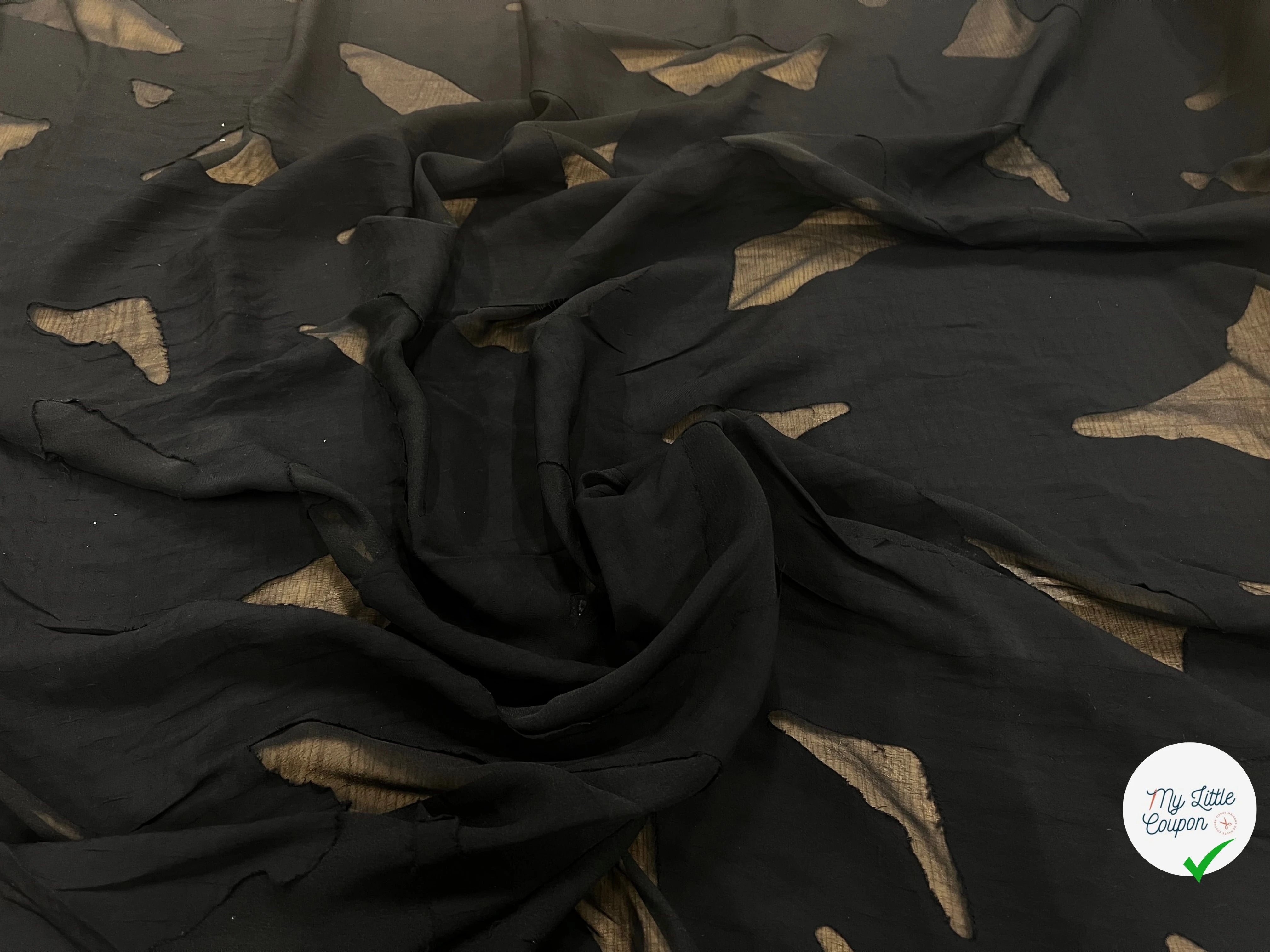 TISSU DÉVORÉ VISCOSE TACHES ANIMALES - My Little Coupon