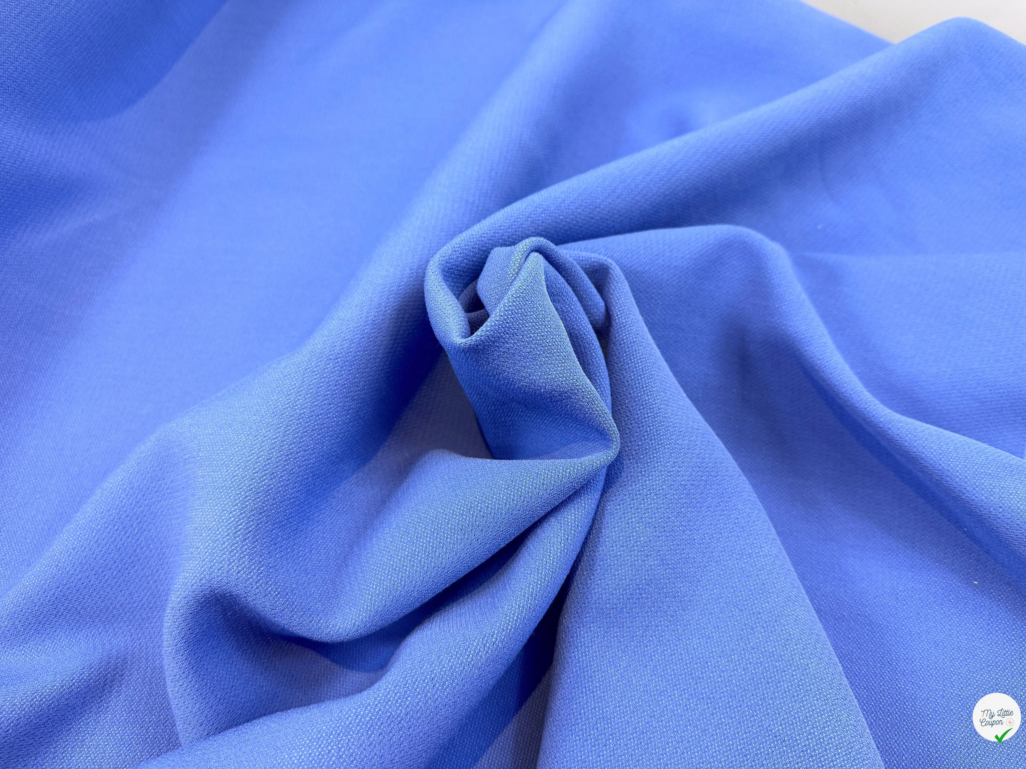 TISSU DOUBLE ETOFFE POUDRE BLEU DE PRUSSE MSO