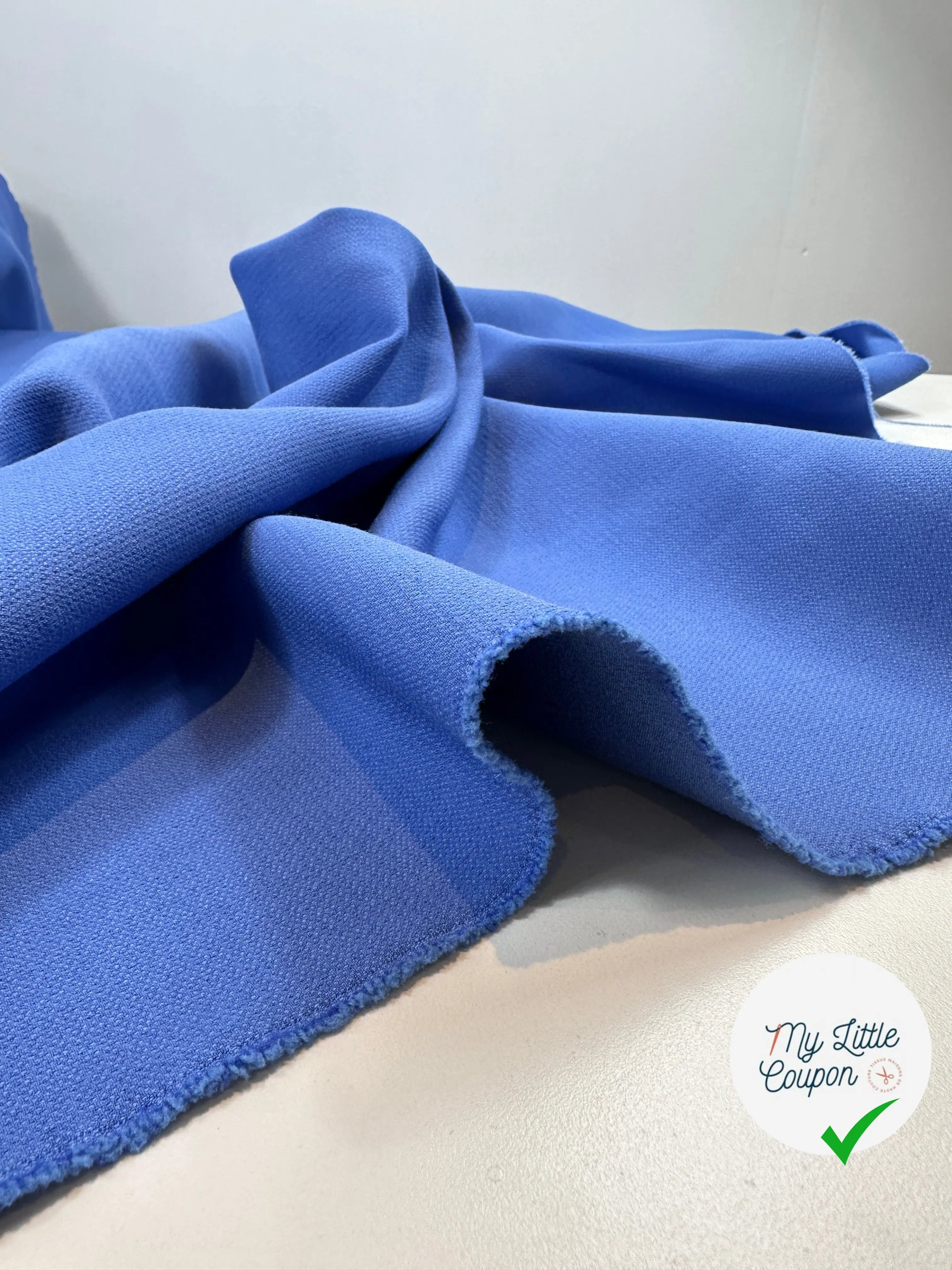 TISSU DOUBLE ETOFFE POUDRE BLEU DE PRUSSE MSO