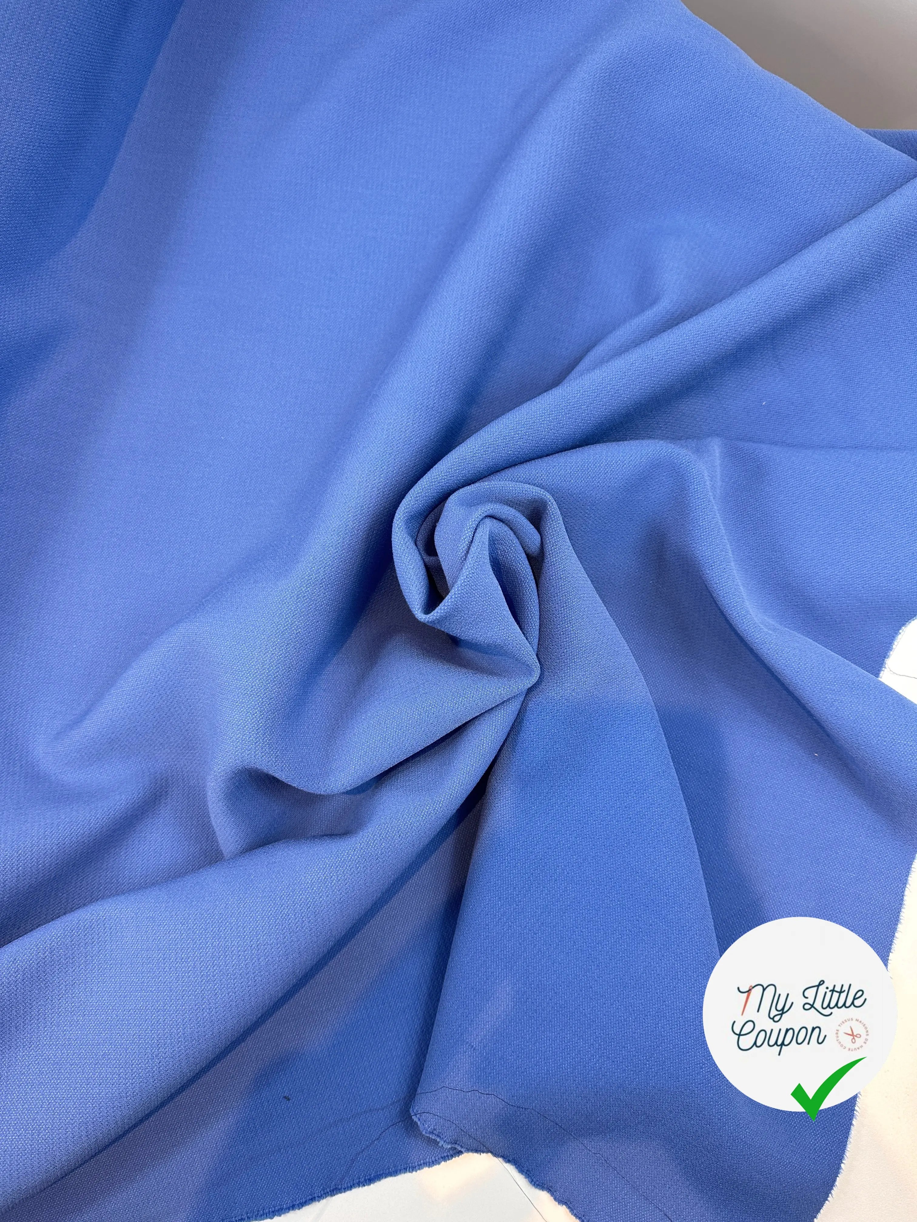 TISSU DOUBLE ETOFFE POUDRE BLEU DE PRUSSE MSO