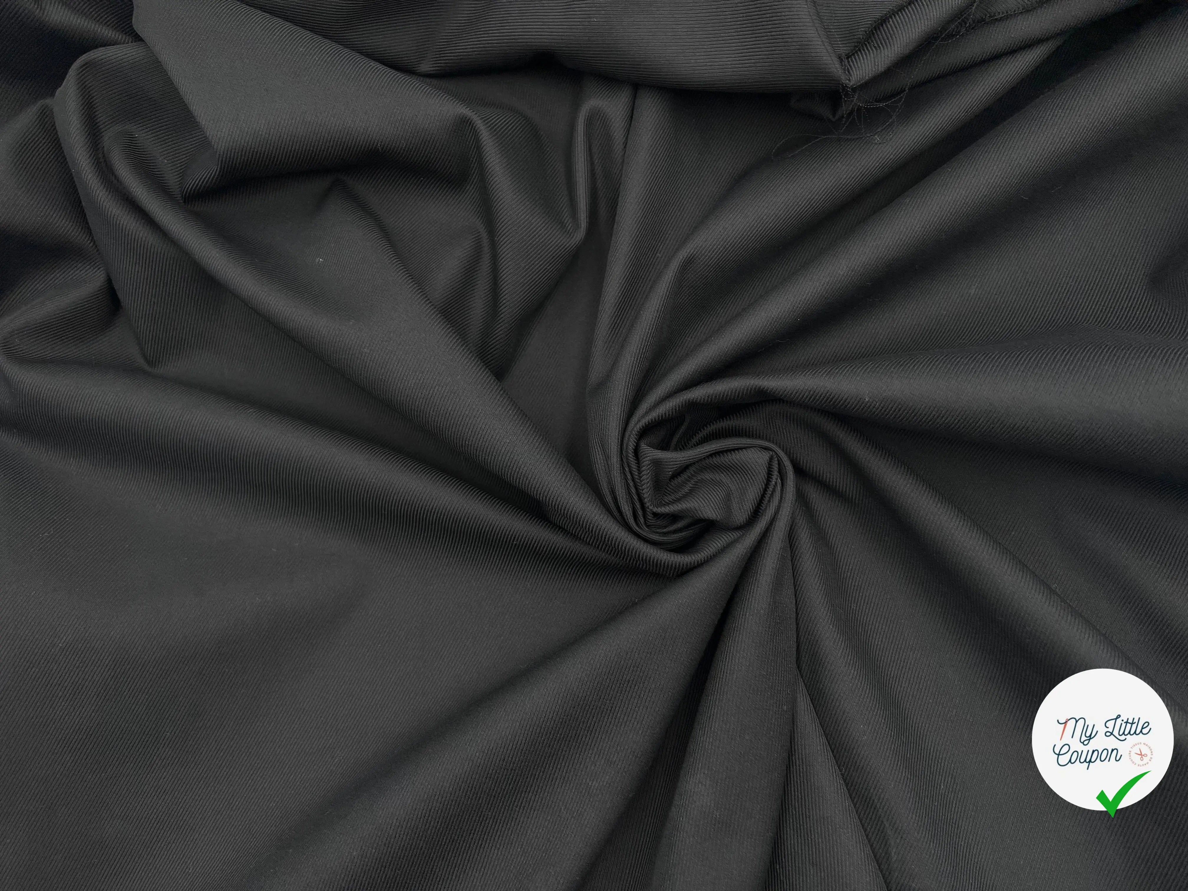 TISSU DRILL COTON NOIR - My Little Coupon - tissu - coudre