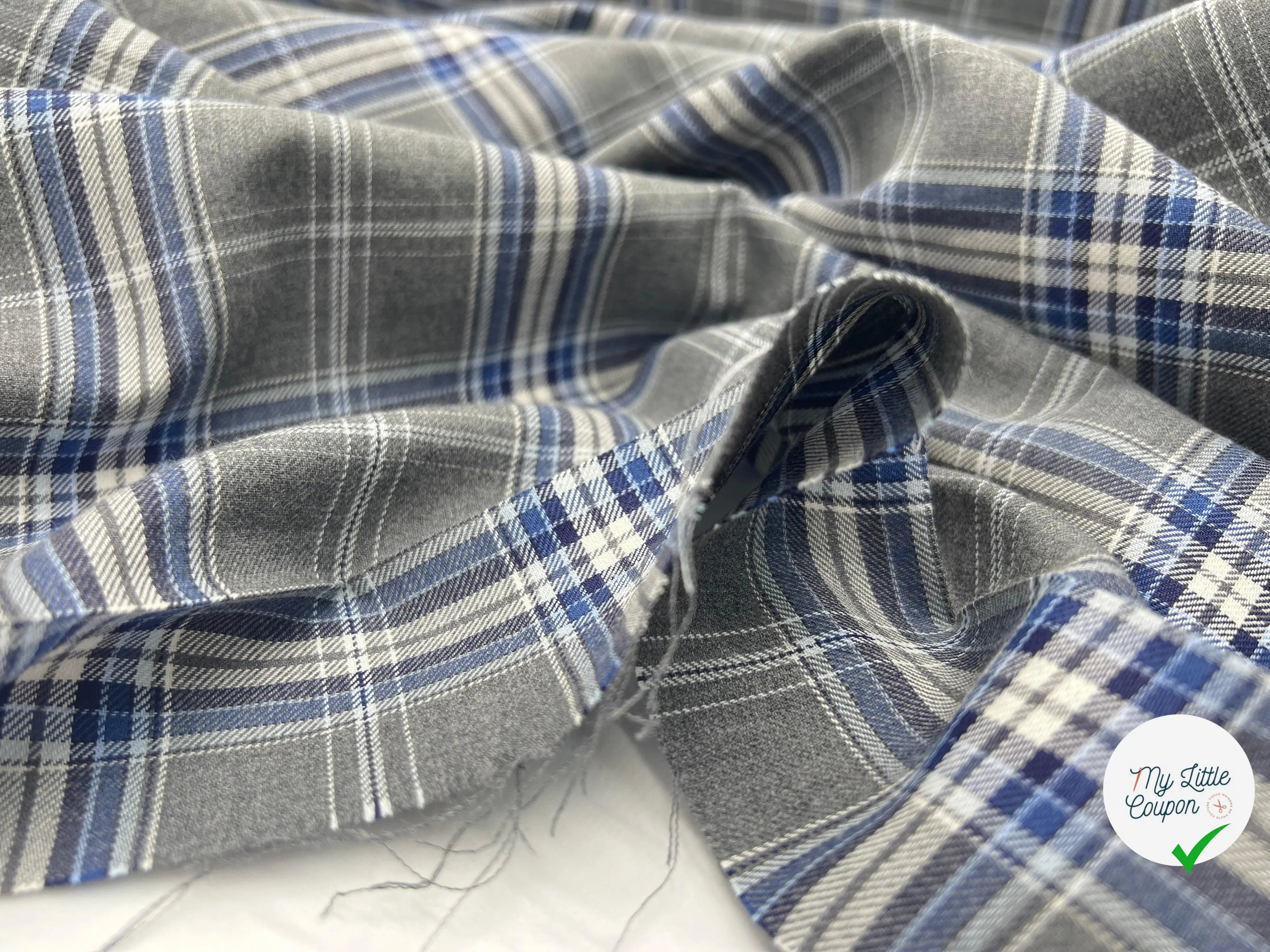 TISSU FLANELLE DE COTON ÉCOSSAIS - My Little Coupon - tissu - coudre