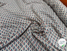 TISSU FLUIDE BLANC A MOTIFS GÉOMÉTRIQUES - My Little Coupon