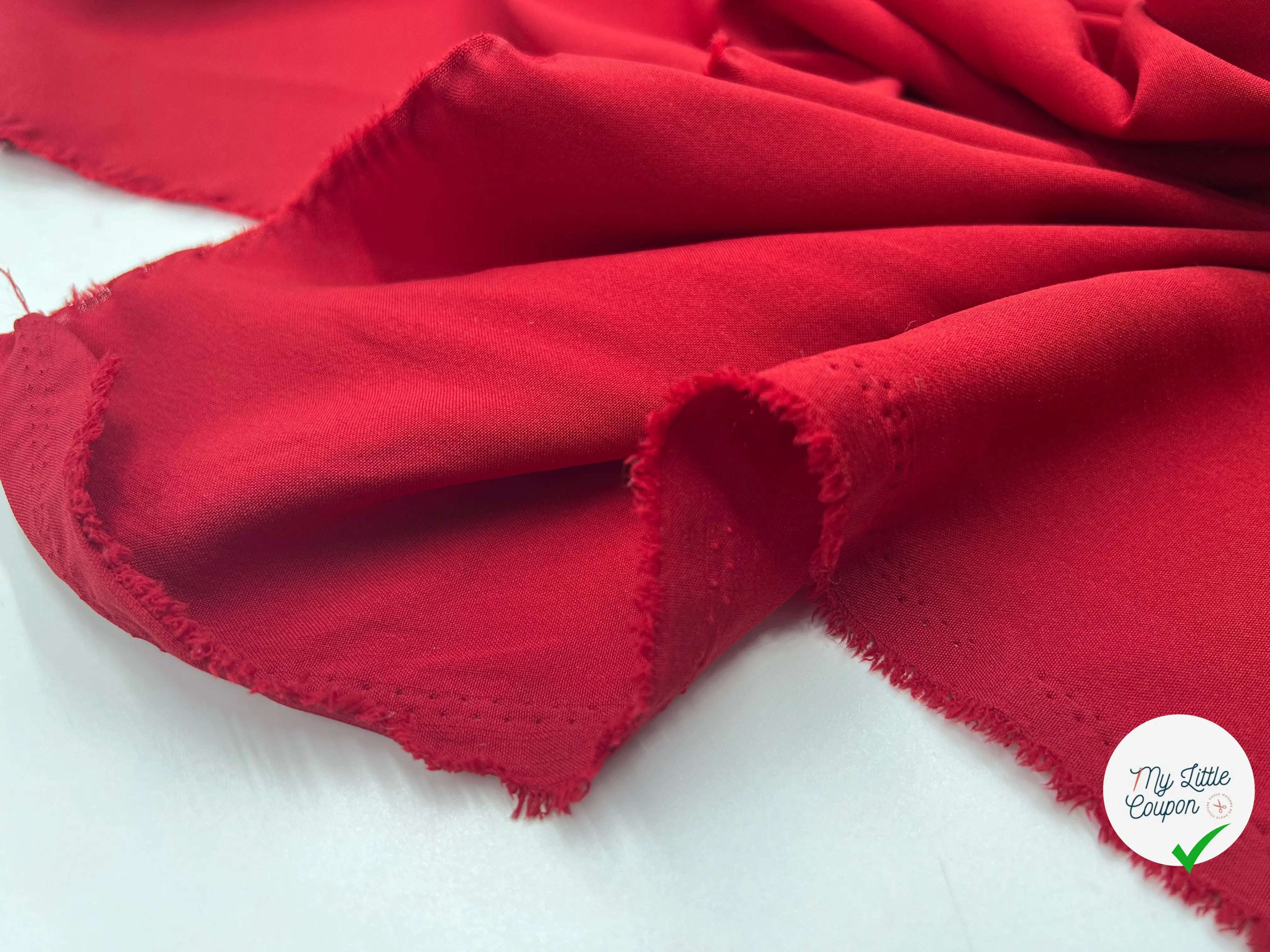 TISSU FLUIDE GRENAT - My Little Coupon - tissu - coudre
