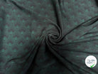 TISSU FLUIDE IMPRIMÉ MOTIF FEUILLAGE VERT ET BLEU MARINE - My Little Coupon