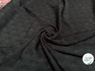 TISSU FLUIDE IMPRIMÉ MOTIF FEUILLAGE VERT ET BLEU MARINE - My Little Coupon