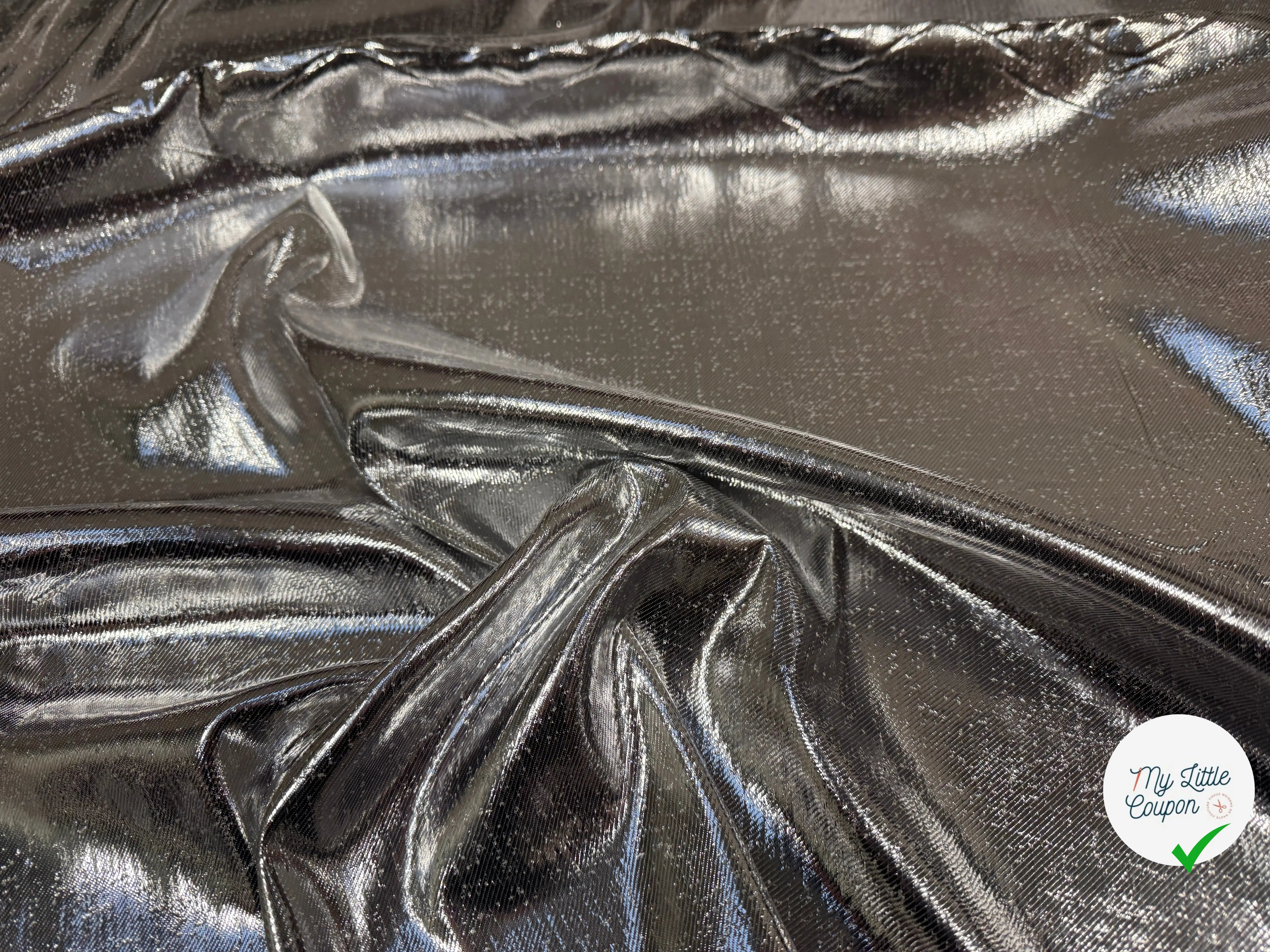 TISSU FLUIDE LUREX DE LUNE METAL 7% SETA - My Little Coupon