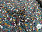 TISSU FLUIDE MOTIF LIBERTY SUR FOND BLEU CIEL - My Little Coupon