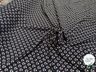 TISSU FLUIDE NAVY A MOTIFS GÉOMÉTRIQUES - My Little Coupon