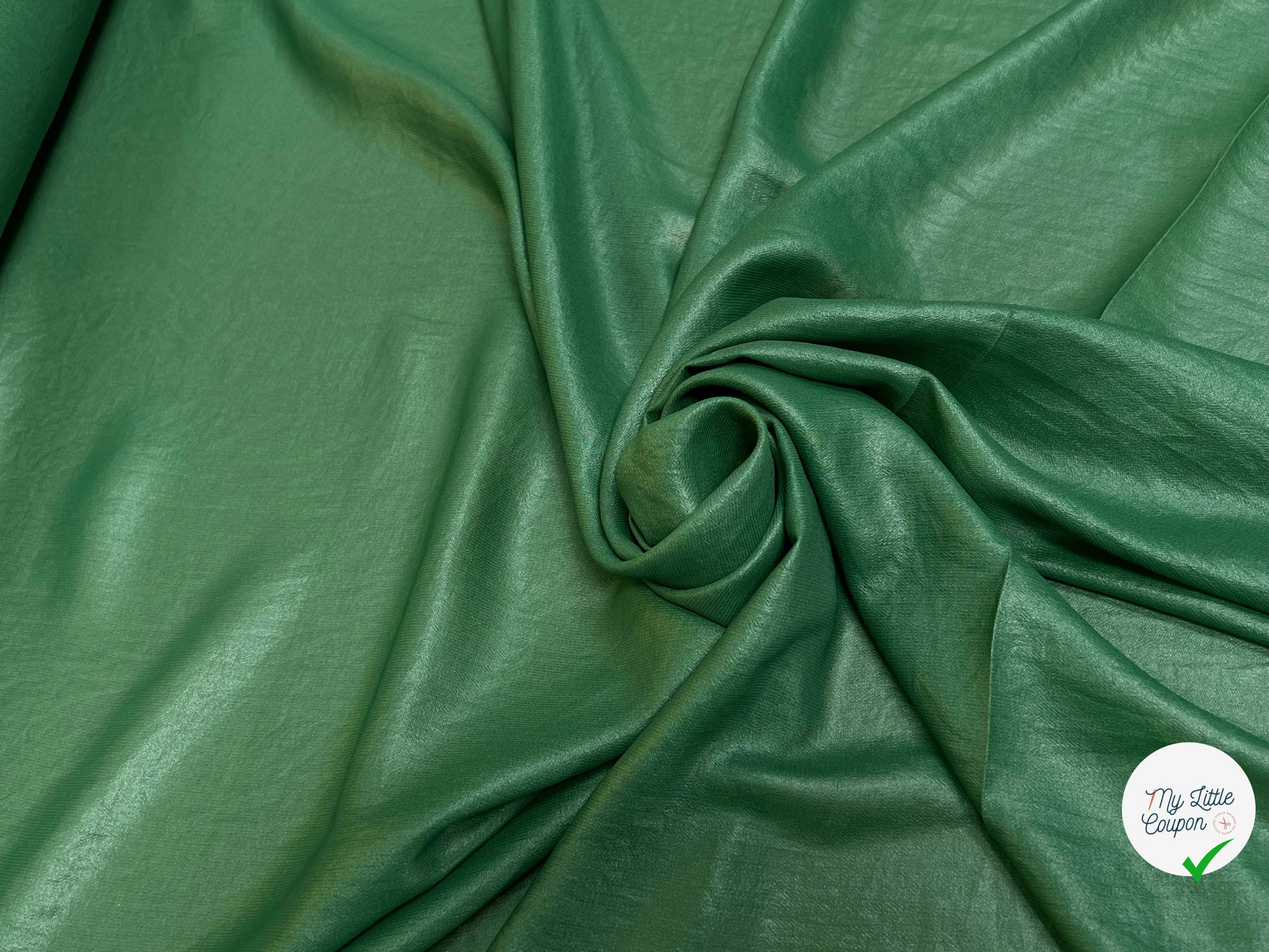 TISSU FLUIDE SCINTILLANT ÉFFET HUILÉ VERT - My Little Coupon