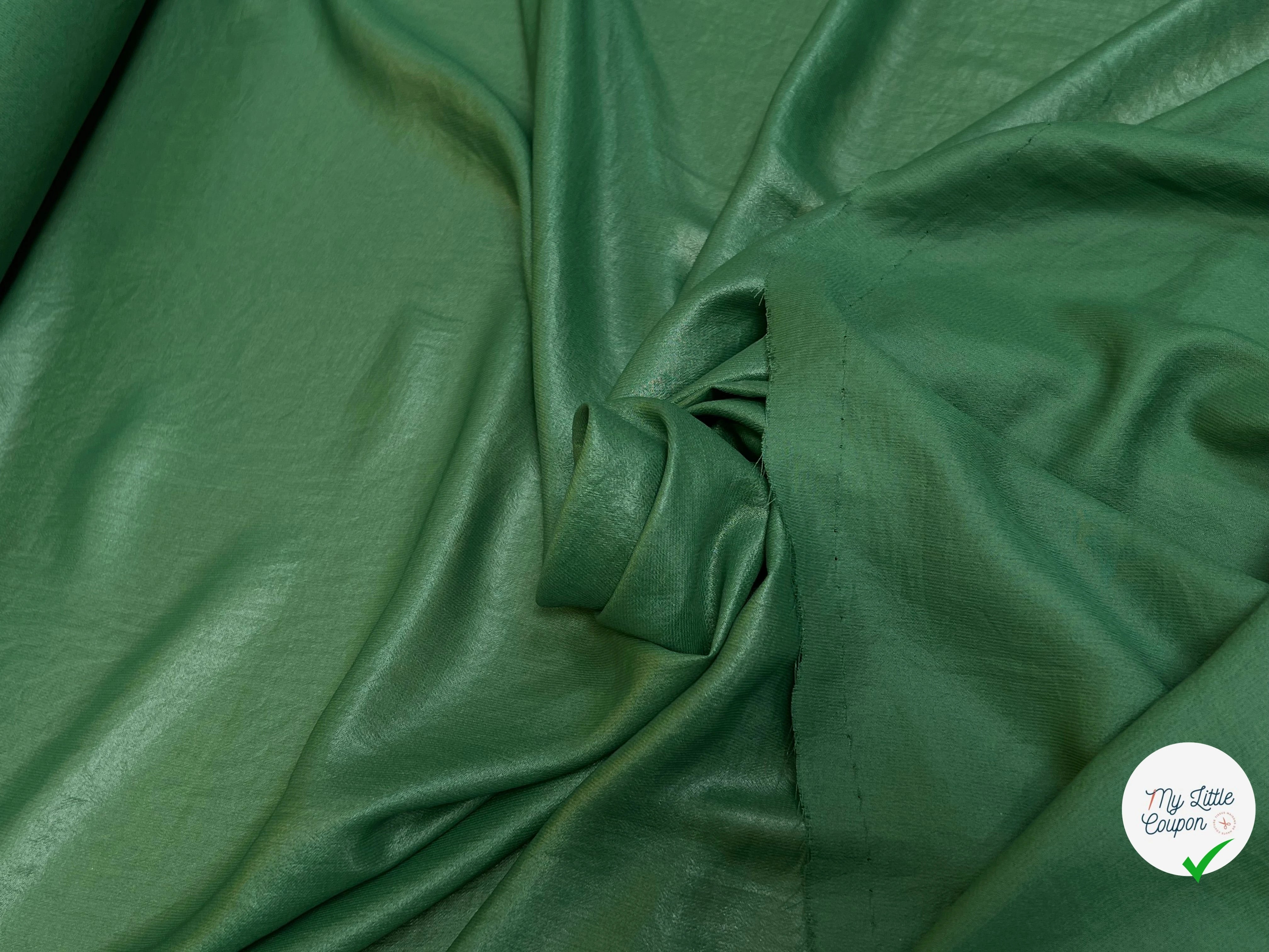 TISSU FLUIDE SCINTILLANT ÉFFET HUILÉ VERT - My Little Coupon