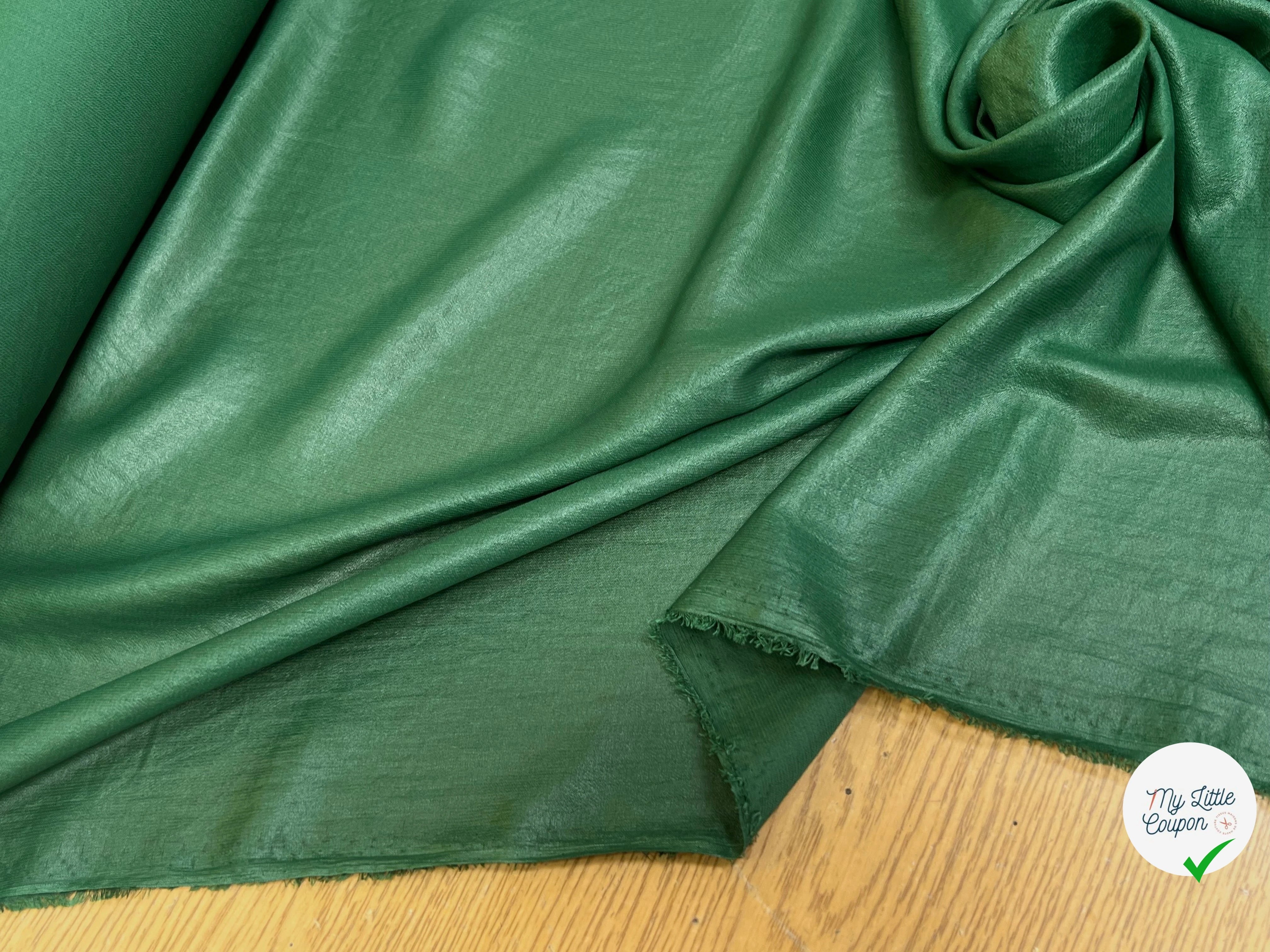 TISSU FLUIDE SCINTILLANT ÉFFET HUILÉ VERT - My Little Coupon