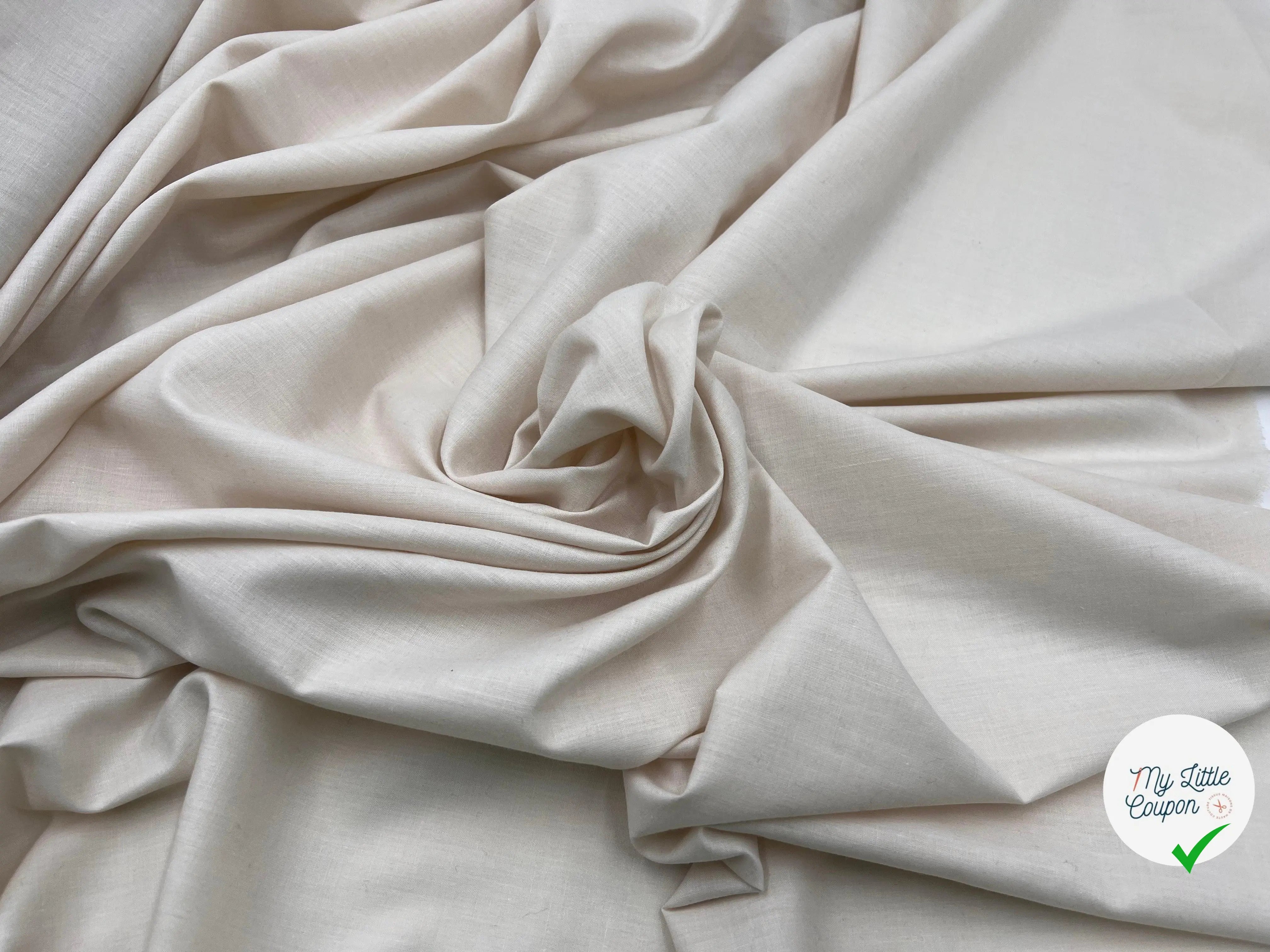 TISSU FOND DE POCHE BLANC CASSÉ - My Little Coupon - tissu - coudre