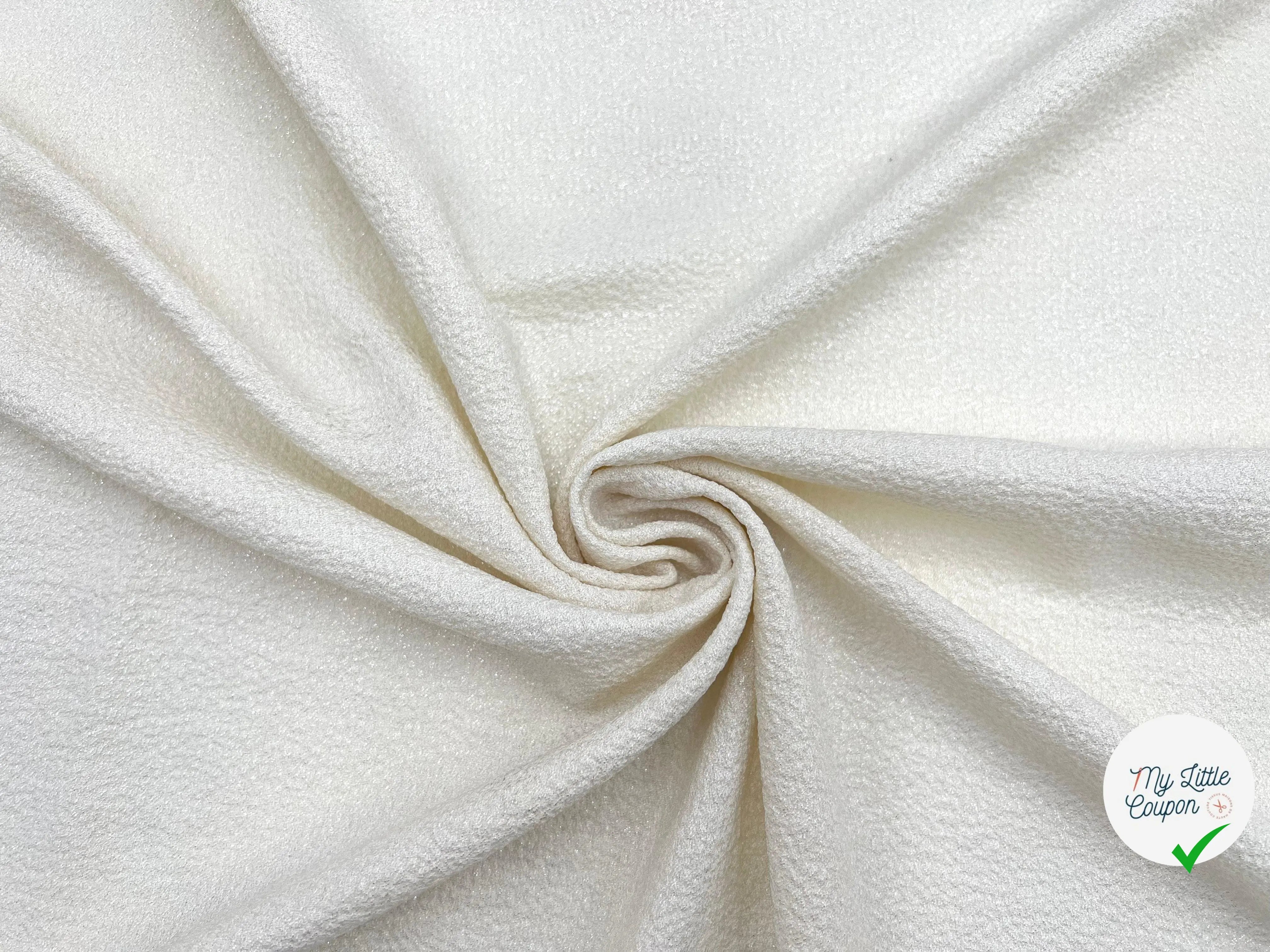 TISSU GRANULÉ FLUIDE BLANC CASSÉ - My Little Coupon - tissu - coudre