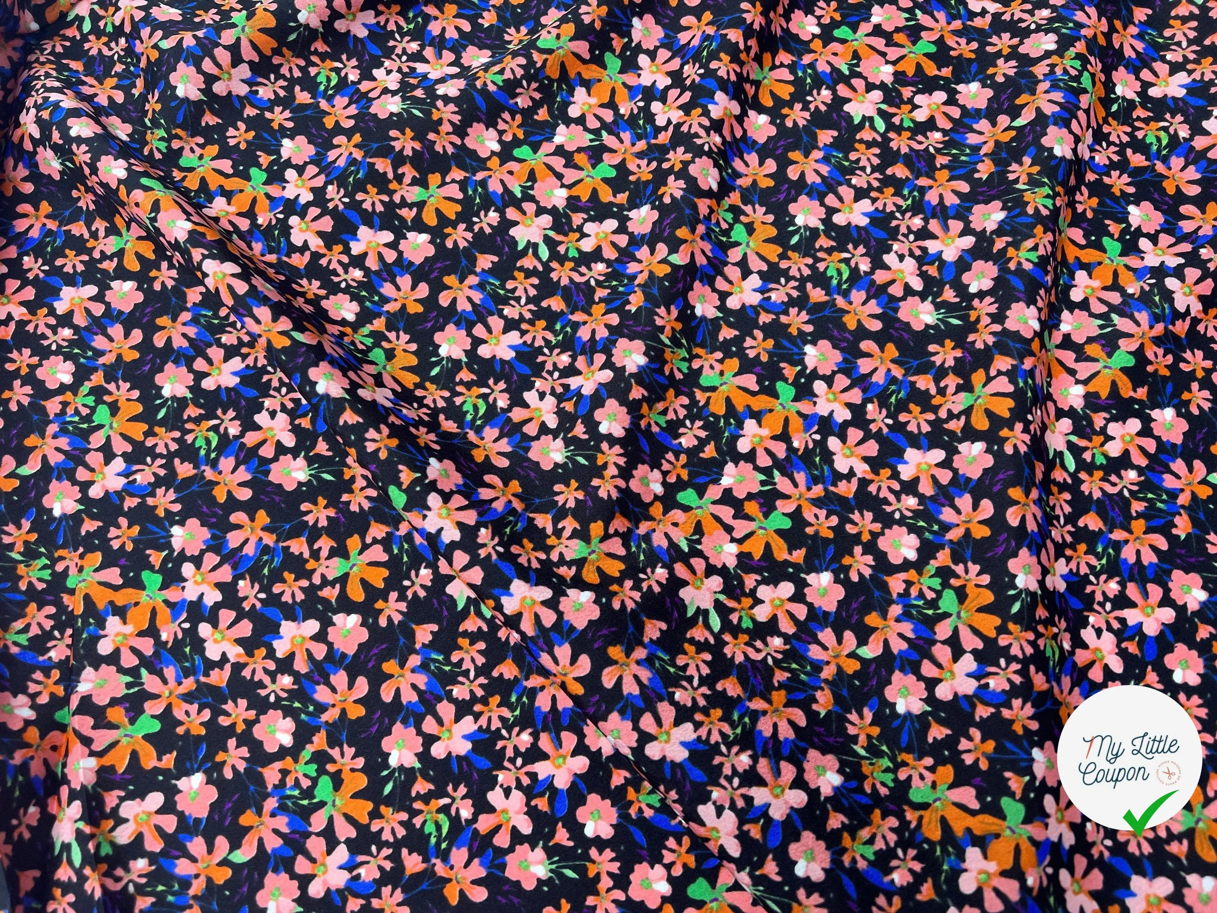 TISSU IMPRIMÉ JASMINE VINTAGE - My Little Coupon - tissu - coudre
