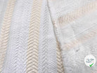 TISSU JACQUARD CHEVRONS BLANC - My Little Coupon - tissu - coudre