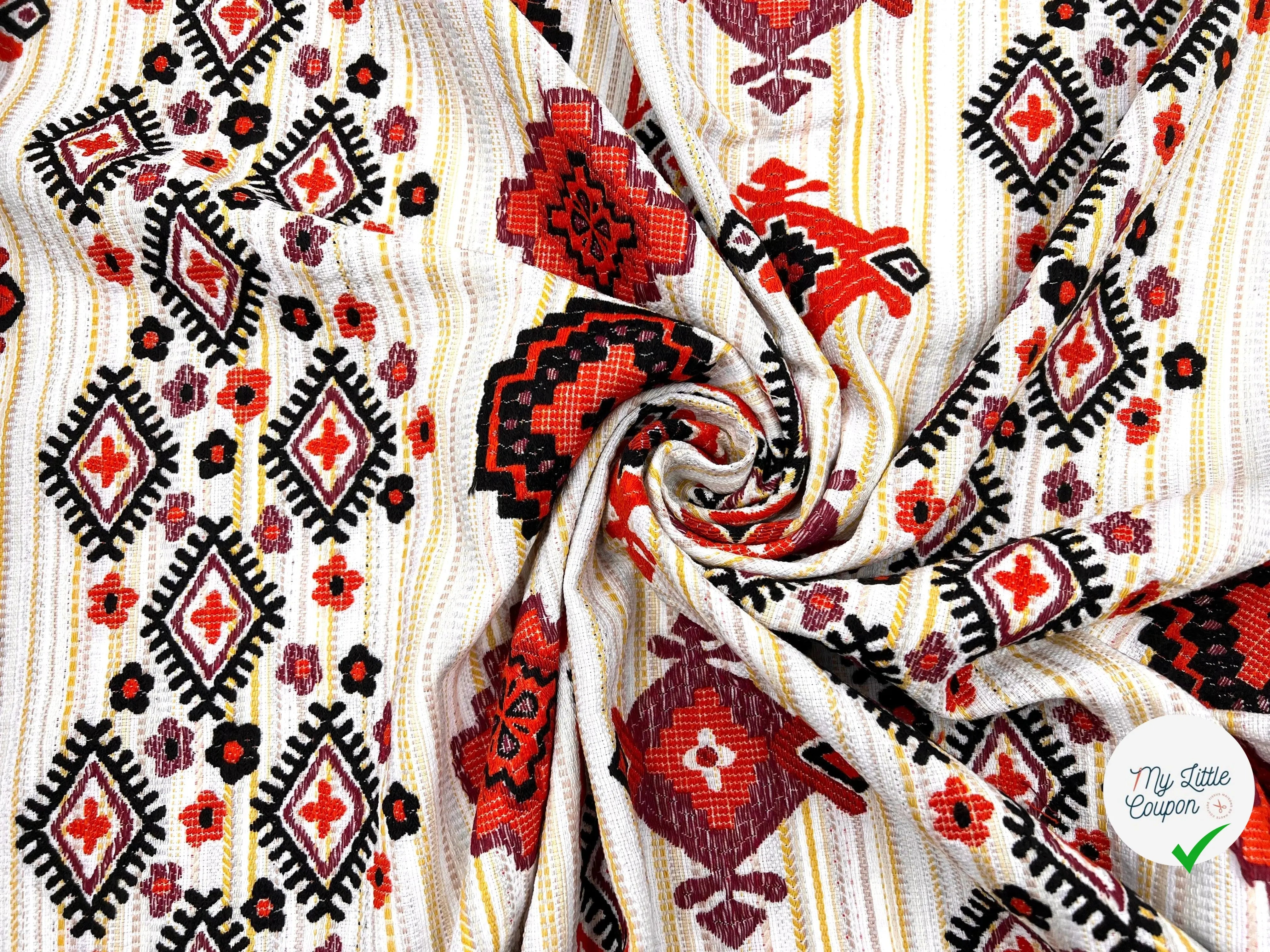 TISSU JACQUARD MACHUPICHU - My Little Coupon - tissu - coudre