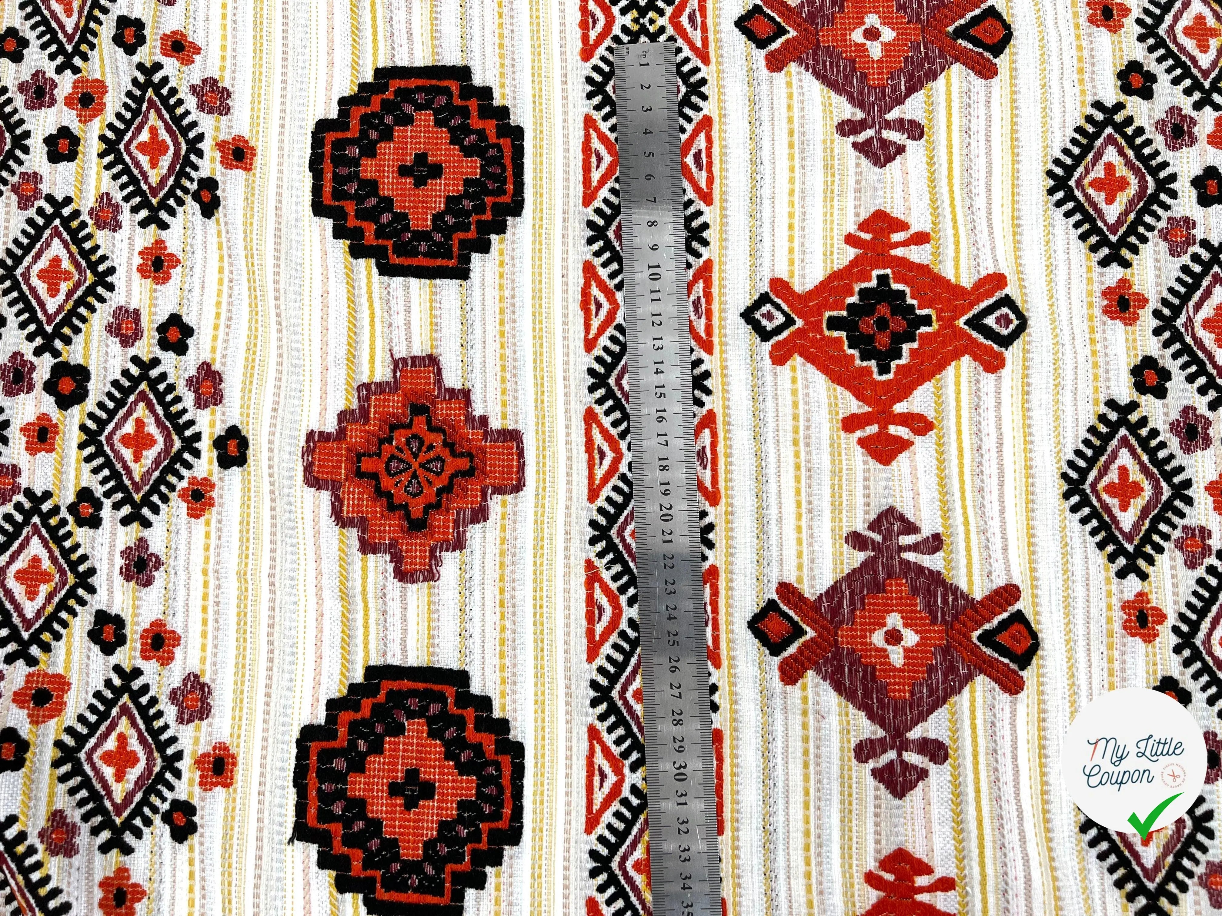 TISSU JACQUARD MACHUPICHU - My Little Coupon - tissu - coudre
